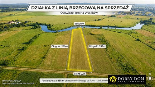 Działka nad rzeką Supraśl w Osowicze – 5181 m² działka Osowicze