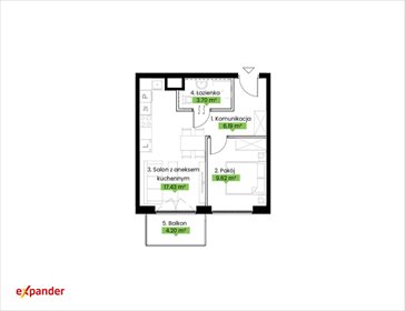 mieszkanie na sprzedaż 37m2 mieszkanie Poznań, Jasielska