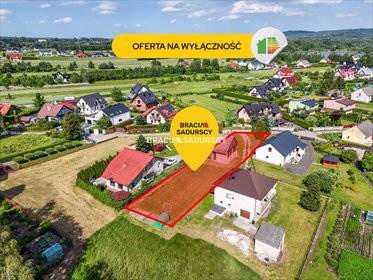 Atrakcyjna działka 1000 m² z budynkiem, blisko Krakowa działka Cholerzyn