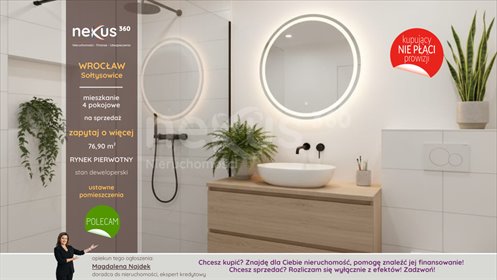 mieszkanie na sprzedaż 77m2 mieszkanie Wrocław, Sołtysowice, Sołtysowice, Lothara Herbsta