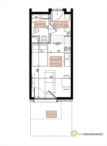 mieszkanie na sprzedaż 26m2 mieszkanie Wrocław, Gaj, Świeradowska