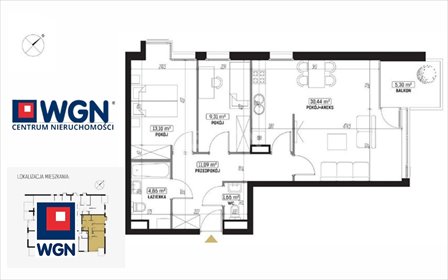 Nowe 3-pokojowe mieszkanie 68,51 m2 z balkonem w Sławinie mieszkanie Lublin, Sławin, Sławin