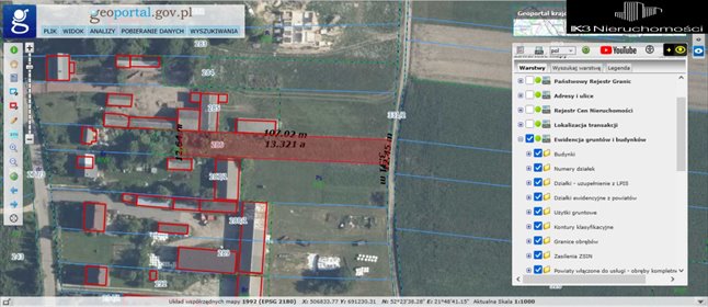 Działka 1300 m² z mediami (woda, prąd) w Leśnikach działka Leśniki