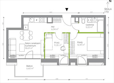 Nowoczesne 3-pokojowe mieszkanie z balkonem w Jesionowa Vita mieszkanie Gdańsk, Wrzeszcz Górny, Jesionowa