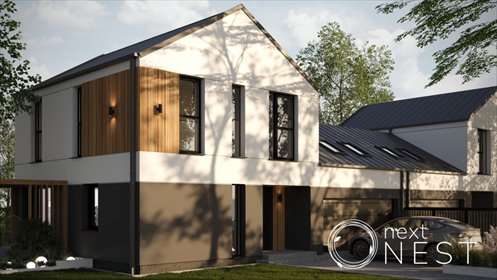 Nowoczesny dom dwulokalowy 167 m2 z garażem i bez PCC dom Borowina