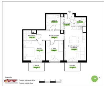 mieszkanie na sprzedaż 76m2 mieszkanie Poznań, Jasielska