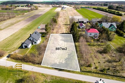 Działka 887 m2 z mediami, asfalt, zabudowa zagrodowa działka Ruda Wołoska
