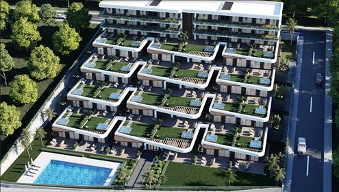 Widok na morze, basen, ogród – 3 pokoje w Çeşme mieszkanie Cesme, 16 Eylül, Çeşme, Izmir