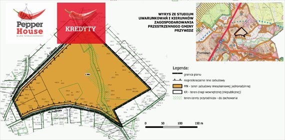 działka na sprzedaż 1205m2 działka Pomlewo, Kasztanowa