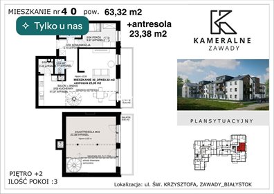 mieszkanie na sprzedaż 87m2 mieszkanie Białystok, Zawady