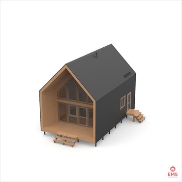 Nowoczesny dom drewniany 48 m² z opcją wykończenia dom Białystok