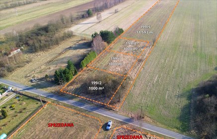 Działka budowlana 1000 m² z MPZP, Grabostów, Zelów działka Grabostów