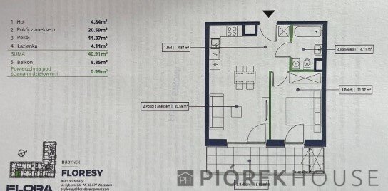 mieszkanie na sprzedaż 41m2 mieszkanie Warszawa, Mokotów, Cybernetyki
