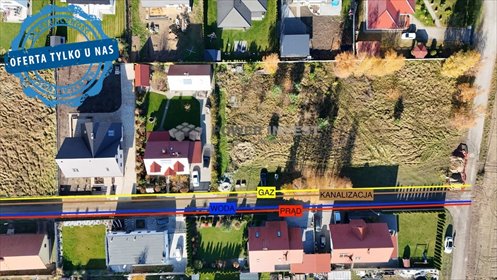 Działka budowlana 999 m² z mediami, spokojna okolica działka Święciechowa