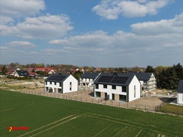 Nowoczesny dom bliźniak 138 m² z garażem i tarasem dom Łozina, Ogrodowa