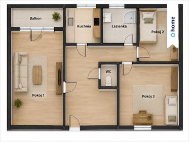 Przestronne 3-pokojowe mieszkanie 62 m² w Rzeszowie zapraszam mieszkanie Rzeszów, ks. Jerzego Popiełuszki