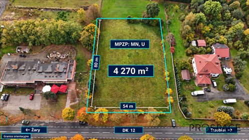 Na sprzedaż działki 4270 m² przy DK12 w Lipinkach Łużyckich działka Lipinki Łużyckie, Żarska