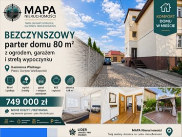 Polecam przestronne 3-pokojowe mieszkanie 80 m² z ogrodem i garażem mieszkanie Gorzów Wielkopolski, Os. Piaski, Kazimierza Wielkiego