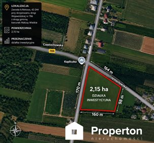 Polecam działki inwestycyjne 21 577 m² w Zawadzie działka Zawada