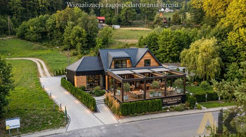 Inwestycyjny obiekt z projektem rozbudowy w Wytrzyszczce dom Wytrzyszczka