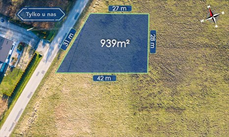 działka na sprzedaż 939m2 działka Aleksandria, Aleksandria Druga, Sosnowa