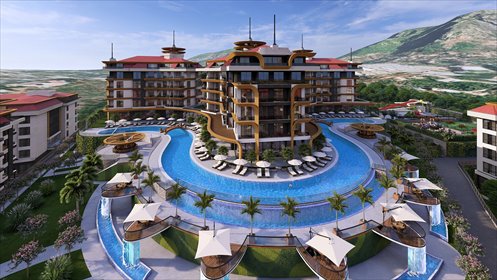Luksusowe 3-pok. mieszkanie z panoramicznym widokiem na morze mieszkanie Alanya, Kestel, Alanya, Antalya