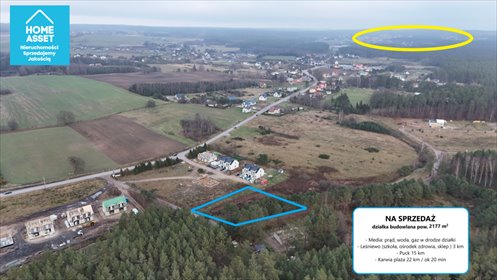 działka na sprzedaż 2177m2 działka Domatówko