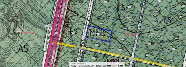 działka na sprzedaż 2392m2 działka Sękocin Stary, Sękocin-Las, Palisandrowa