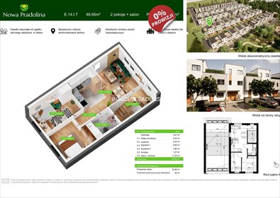 Nowoczesne 48,95 m² z tarasem - osiedle Zabłocie mieszkanie Tarnów, Zabłocie, Skrzyszowska
