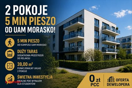 Sprzedam 2-pokojowe mieszkanie 39,5 m² z tarasem w Poznaniu mieszkanie Poznań, Maków Polnych