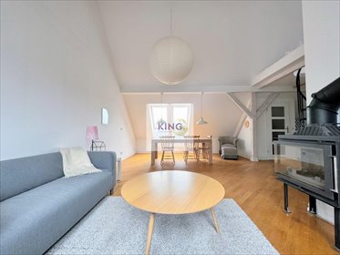 Klimatyczne mieszkanie 52 m² z antresolą i kominkiem mieszkanie Szczecin, Arkońskie