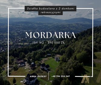 działka na sprzedaż 1391m2 działka Mordarka