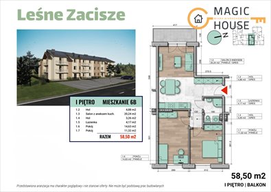 mieszkanie na sprzedaż 59m2 mieszkanie Dzierżążno