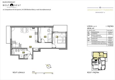 mieszkanie na sprzedaż 68m2 mieszkanie Bielsko-Biała, Fryderyka Chopina