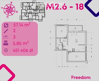 mieszkanie na sprzedaż 57m2 mieszkanie Bonin