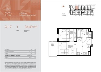 mieszkanie na sprzedaż 34m2 mieszkanie Bydgoszcz, Czyżkówko, Flisacka