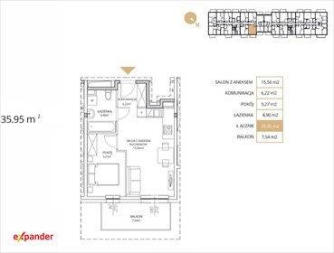 Nowoczesne 36 m² w Zgierzu (blisko komunikacji) mieszkanie Zgierz, Orla