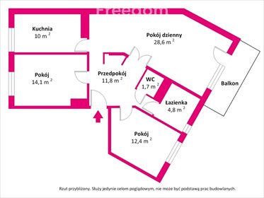 Przestronne 3-pokojowe mieszkanie w wysokim standardzie mieszkanie Warszawa, Bemowo, Ziębicka