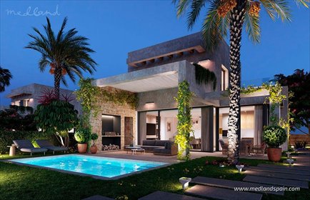 Nowoczesne wille z basenem i ogrodem w Palomares dom Palomares