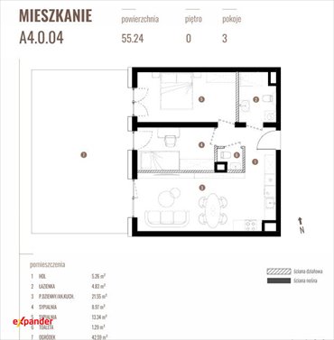 Przestronne 3-pokojowe mieszkanie z ogródkiem w Katowicach mieszkanie Plac Rady Europy, Konstantego Damrota