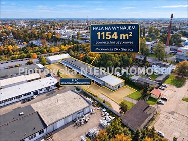 Hala magazynowa 1154 m² z placem w Sieradzu - wynajem magazyn Sieradz