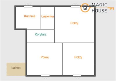 mieszkanie na sprzedaż 61m2 mieszkanie Gdańsk, Oliwa, Grunwaldzka