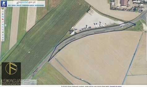Do sprzedania działka inwestycyjna 28 000 m² przy trasie krajowej działka Chotów