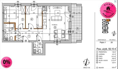 mieszkanie na sprzedaż 55m2 mieszkanie Warszawa, Rembertów, Nowy Rembertów, Chełmżyńska