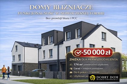 Nowoczesny dom bliźniaczy 174 m² z garażem i poddaszem dom Zaścianki