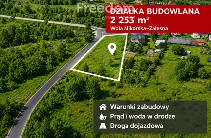 Dwie działki budowlane 2226 m² w Wola Mikorska polecam! działka Wola Mikorska