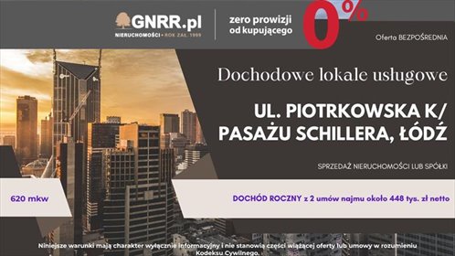 lokal użytkowy na sprzedaż 620m2 lokal użytkowy Łódź, Centrum, Centrum, Piotrkowska
