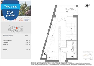 Przestronne 29,69 m² w Bocianowie – idealne dla singla mieszkanie Bydgoszcz, Bocianowo, Pomorska