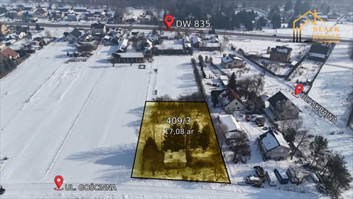 działka na sprzedaż 1708m2 działka Głuszczyzna, Gościnna