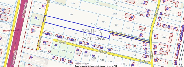 Polecam działkę 4628 m² pod zabudowę szeregową w Słominie działka Słomin, 6 Sierpnia